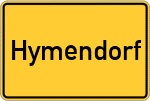 Place name sign Hymendorf