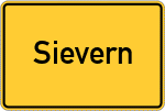 Place name sign Sievern