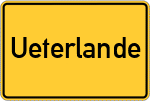 Place name sign Ueterlande