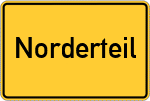 Place name sign Norderteil
