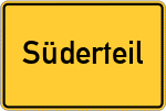 Place name sign Süderteil