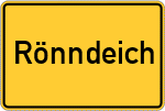 Place name sign Rönndeich, Oste