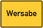 Place name sign Wersabe