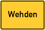 Place name sign Wehden