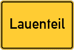 Place name sign Lauenteil, Niederelbe