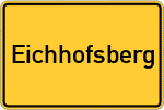 Place name sign Eichhofsberg, Niederelbe