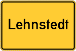 Place name sign Lehnstedt, Kreis Wesermünde