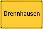 Place name sign Drennhausen, Elbe