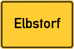 Place name sign Elbstorf, Elbe