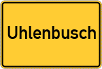 Place name sign Uhlenbusch, Elbe