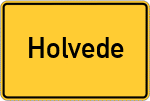 Place name sign Holvede