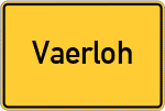 Place name sign Vaerloh, Nordheide