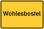 Place name sign Wohlesbostel