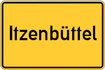 Place name sign Itzenbüttel