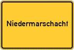 Place name sign Niedermarschacht