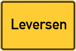 Place name sign Leversen