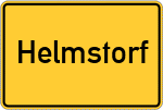 Place name sign Helmstorf, Kreis Harburg