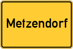 Place name sign Metzendorf