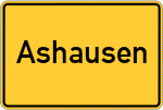 Place name sign Ashausen