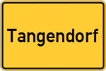 Place name sign Tangendorf, Winsener Geest