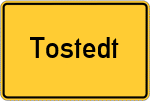 Place name sign Tostedt