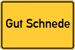 Place name sign Gut Schnede
