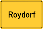 Place name sign Roydorf