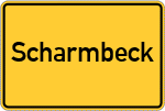 Place name sign Scharmbeck, Buchwedel