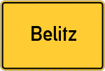 Place name sign Belitz