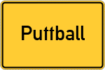 Place name sign Puttball