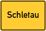 Place name sign Schletau