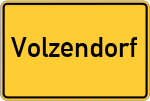 Place name sign Volzendorf