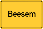 Place name sign Beesem, Kreis Lüchow-Dannenberg