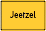 Place name sign Jeetzel, Kreis Lüchow-Dannenberg