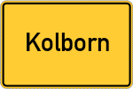 Place name sign Kolborn