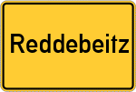 Place name sign Reddebeitz, Kreis Lüchow-Dannenberg