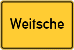 Place name sign Weitsche
