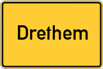 Place name sign Drethem