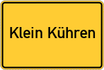 Place name sign Klein Kühren, Niedersachsen