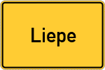 Place name sign Liepe