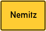 Place name sign Nemitz