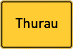 Place name sign Thurau, Niedersachsen