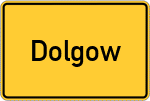 Place name sign Dolgow