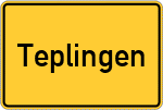 Place name sign Teplingen