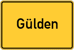 Place name sign Gülden