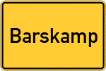 Place name sign Barskamp