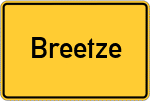 Place name sign Breetze