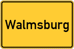 Place name sign Walmsburg
