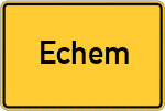 Place name sign Echem