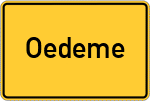 Place name sign Oedeme
